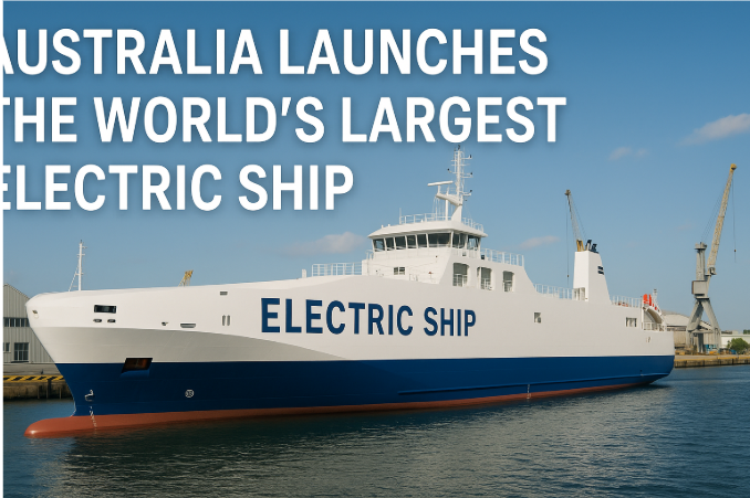 Australia Launches the World’s Largest Electric Ship: A Green Maritime Revolution